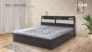 Pristine Kingsize Bed Full Hydraulic Storage and Headboard Storage 7872
