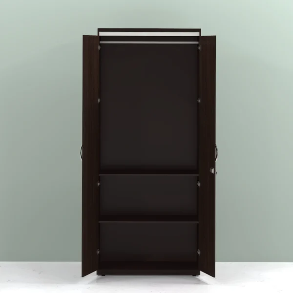 2 door wardrobe open view