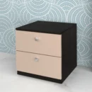 Minimalist-two-drawer-side-table-with-a-soft-beige-front-and-rich-black-wood-finish-ideal-for-modern-bedrooms.webp