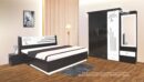 Banyan Bedroom Set with 3 Door Wardrobe, Dresser and Bed Side Tables