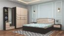 Ciga Kingsize Bedroom Set With 3 Door Wardrobe, Dressing and Bedside Tables