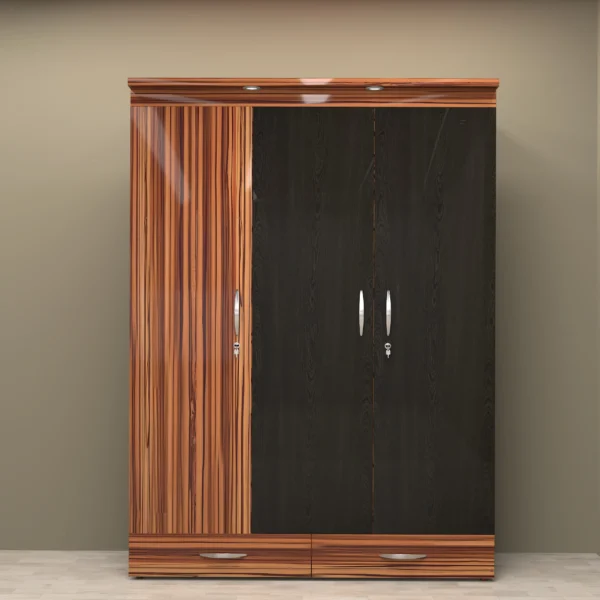 Layla wardrobe 3 doors front view