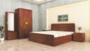 Gucci Top Storage King Bedroom Set, 2 Door Wardrobe, Dresser and Bedside Tables