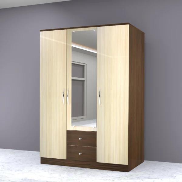 Ella Wardrobe 3 doors right side view