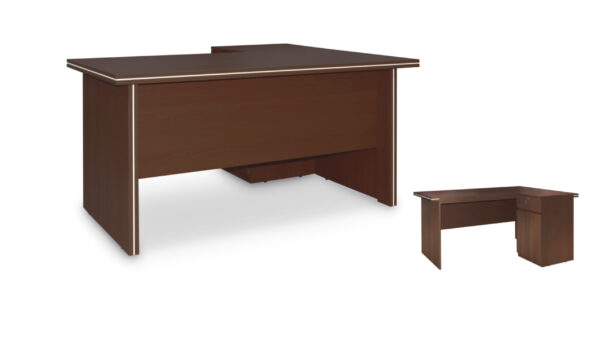 Executive Office Table Ex-03 “l” Type Table with Side Padastal  5x2 ½