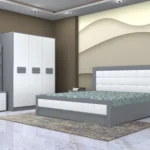 SEPIA-hydraulic-bedroom-set-in-dark-wood-featuring-a-concentric-circle-design-with-matching-king-bed-wardrobe-dresser-and-1-drawer-bedside-table-scaled.webp