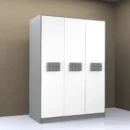 Sleek-door-wardrobe-in-dark-wood-featuring-vertical-handles-and-signature-gold-circle-detailing.webp