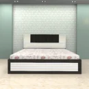 ANTONIO-black-and-white-designer-bed-with-geometric-headboard-and-floral-mattress.webp