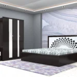 Ablaze-Modern-bedroom-with-dark-wood-furniture-a-patterned-headboard-lavender-rug-and-light-grey-walls-scaled.webp