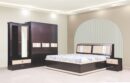 BELAVITA Bedroom Set – Hydraulic King Bed with Headboard Storage, 3 Door Wardrobe, Dresser & Side Table
