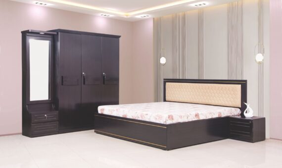 Cosmo Full Hydraulic Bedroom Set with 3/4 Wardrobe , Dresser or Bed Side Table