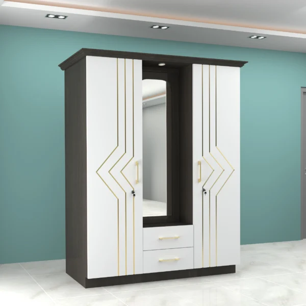 Contemporary-wardrobe-with-sleek-golden-accents-central-mirror-and-dual-drawers-for-elegant-storage.webp