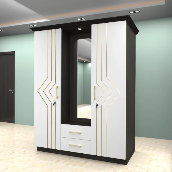 Modern-3-door-wardrobe-with-mirror-and-gold-accented-white-panels.webp