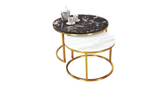Nesting 2-in-1 (round) 31 & 24 (Imported) with Composite Italian Top Center Table