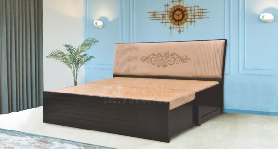 Sofa Cum Bed-02 with Head Board Cushion with Mattress