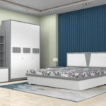 Scanty-bedroom-set-featuring-a-hydraulic-king-bed-in-a-geometric-pattern-design-paired-with-Sepia-wardrobe-dresser-and-bedside-table-for-a-coordinated-contemporary-scaled.webp