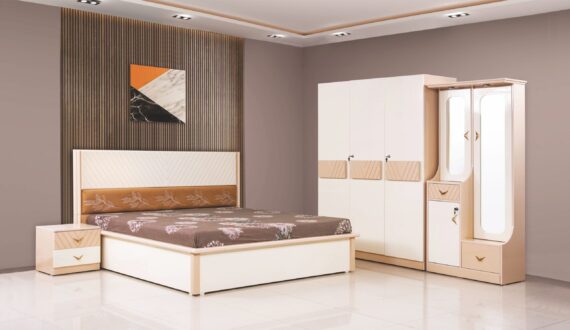 Veronica Full Hydraulic  Bedroom Set with  3 Door Wardrobe, Dresser, or Side Table