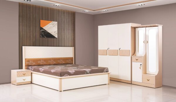 Veronica Full Hydraulic  Bedroom Set with  3 Door Wardrobe, Dresser, or Side Table