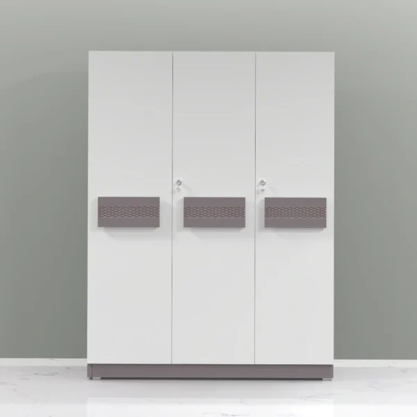 3 doors wardrobe front view