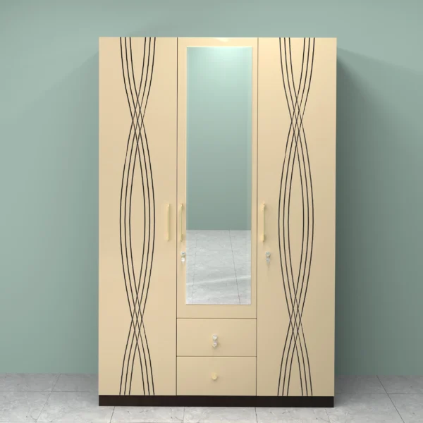 Oliver 3 Doors Wardrobe front view