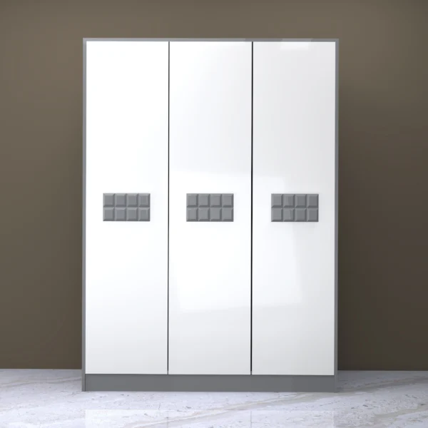 Sepia 3 doors wardrobe front view