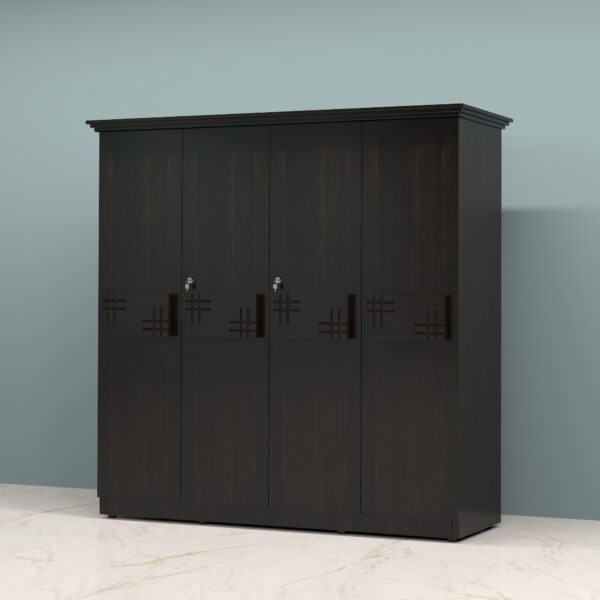 Auric 4 Door Wardrobe front side view