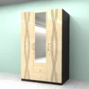 Oliver 3 Doors Wardrobe left side view