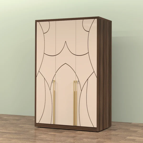 ARTEMIS 3 Door Wardrobe right side front view