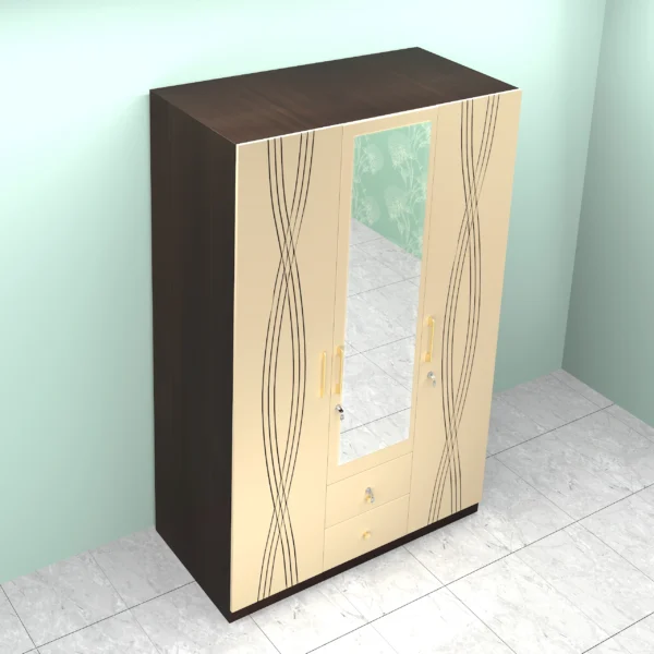 Oliver 3 Doors Wardrobe top view