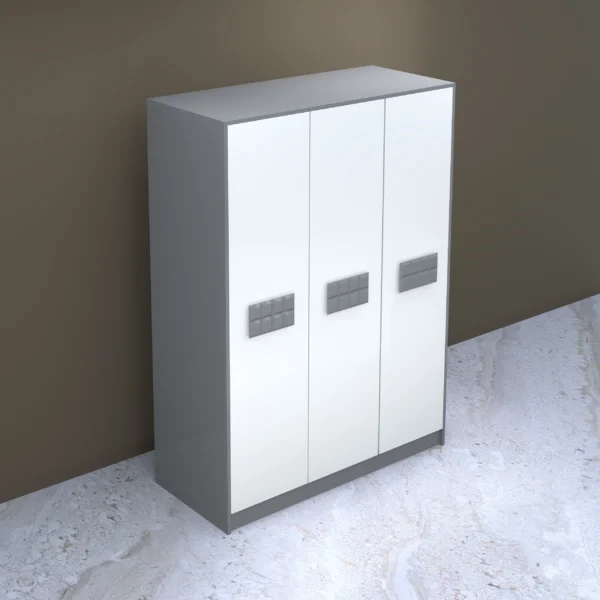 Sepia 3 doors wardrobe top view