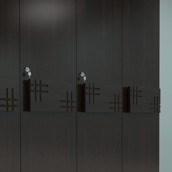 Auric 4 Door Wardrobe close up view