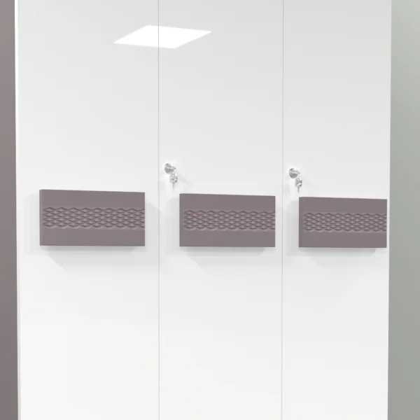 3 doors wardrobe closeup view