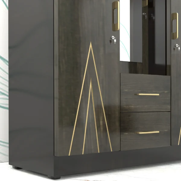 Lorenzo wardrobe 3 doors closeup view