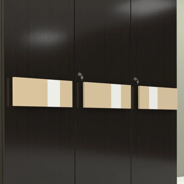 BELAVITA 3 Door Wardrobe close up view