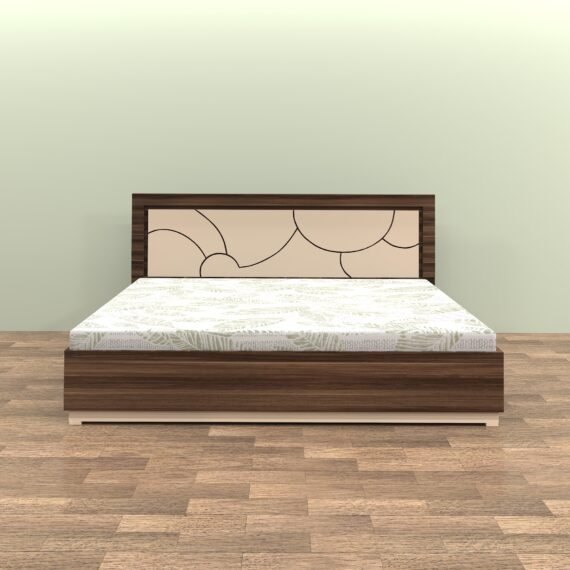 ARTEMIS Hydraulic King Bed 78x72 | Asian Walnut & Cappuccino | Premium King Size Storage Bed