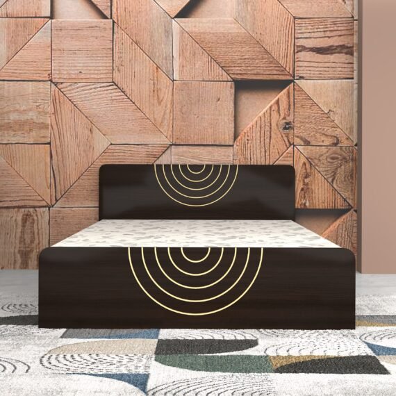GUCCI Top Storage King Bed 78x72 | Walnut UV Finish | Premium King Size Storage Bed